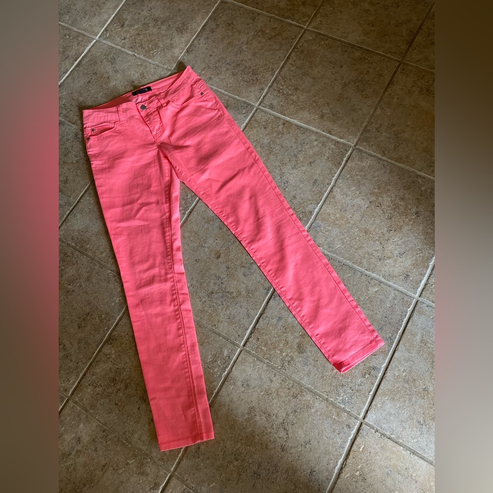 Forever 21 - Premium denim pink coral skinny jeans, Size: 27